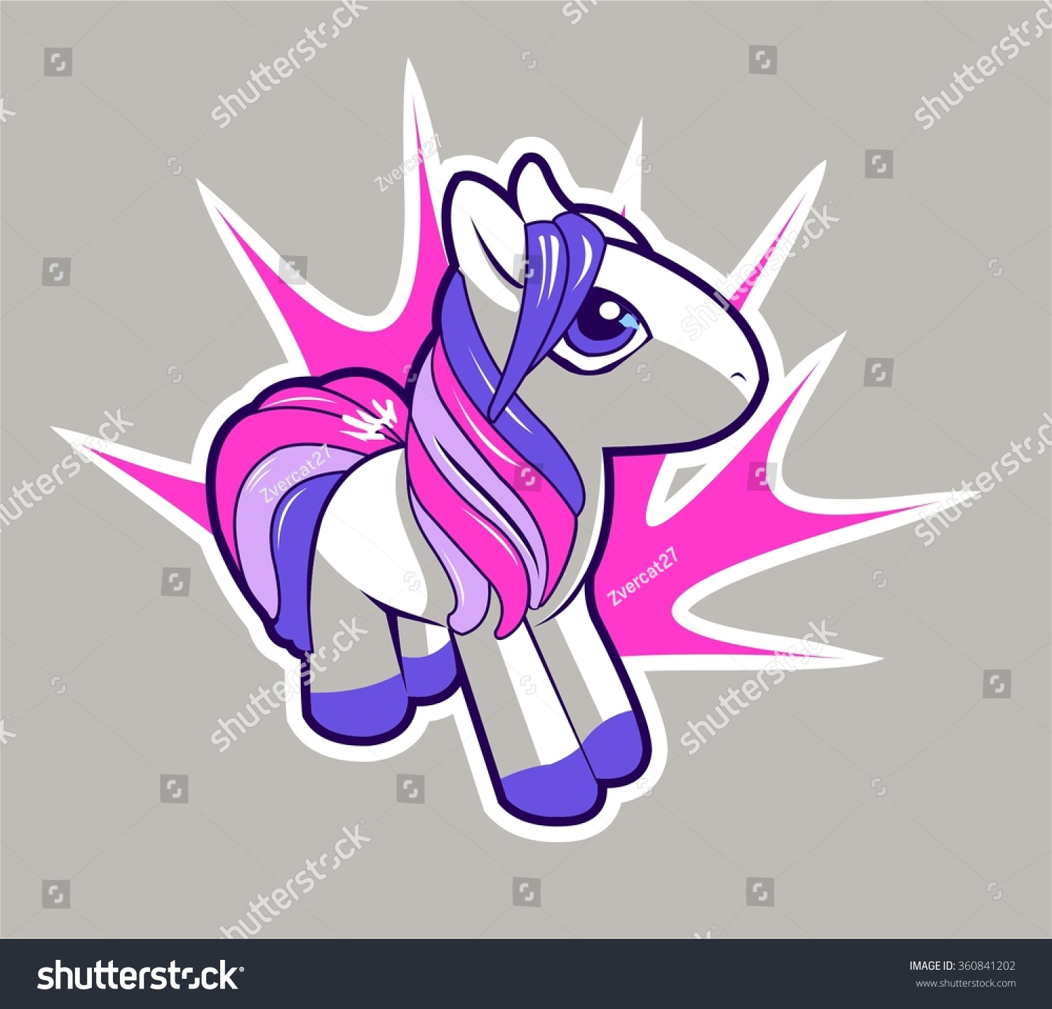 SVG of Cartoon pony. Vector illustration. svg