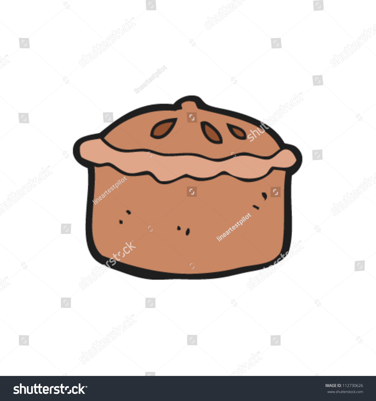 Cartoon Pork Pie Stock Vector (Royalty Free) 112730626
