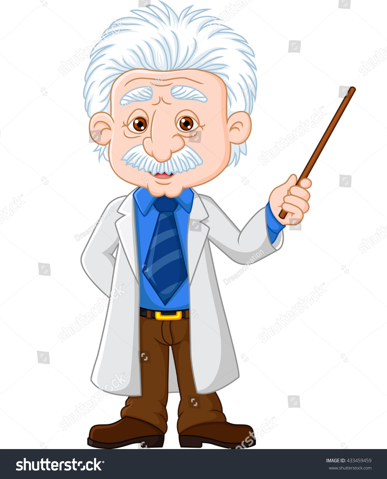 Cartoon Professor Explain Stock Vector Illustration 433459459 ...