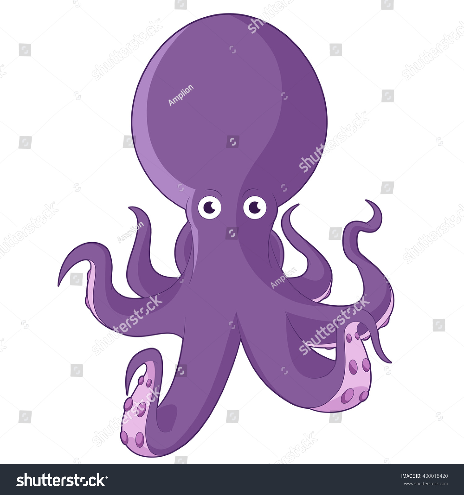 Cartoon Purple Octopus เวกเตอร์สต็อก 400018420 - Shutterstock
