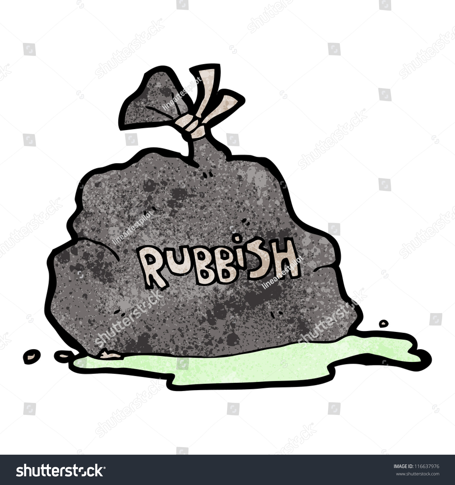 Cartoon Rubbish Bag Stock Vector Royalty Free Shutterstock