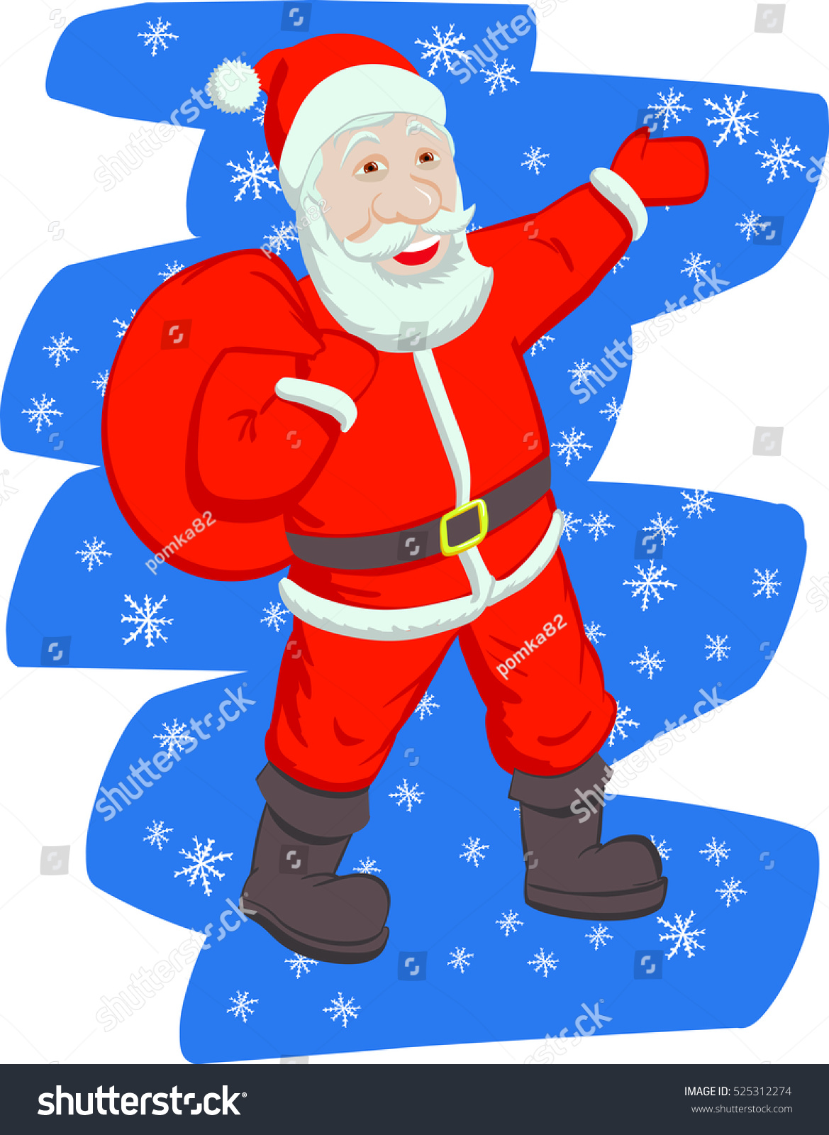 Cartoon Santa Stock Vector Illustration 525312274 : Shutterstock