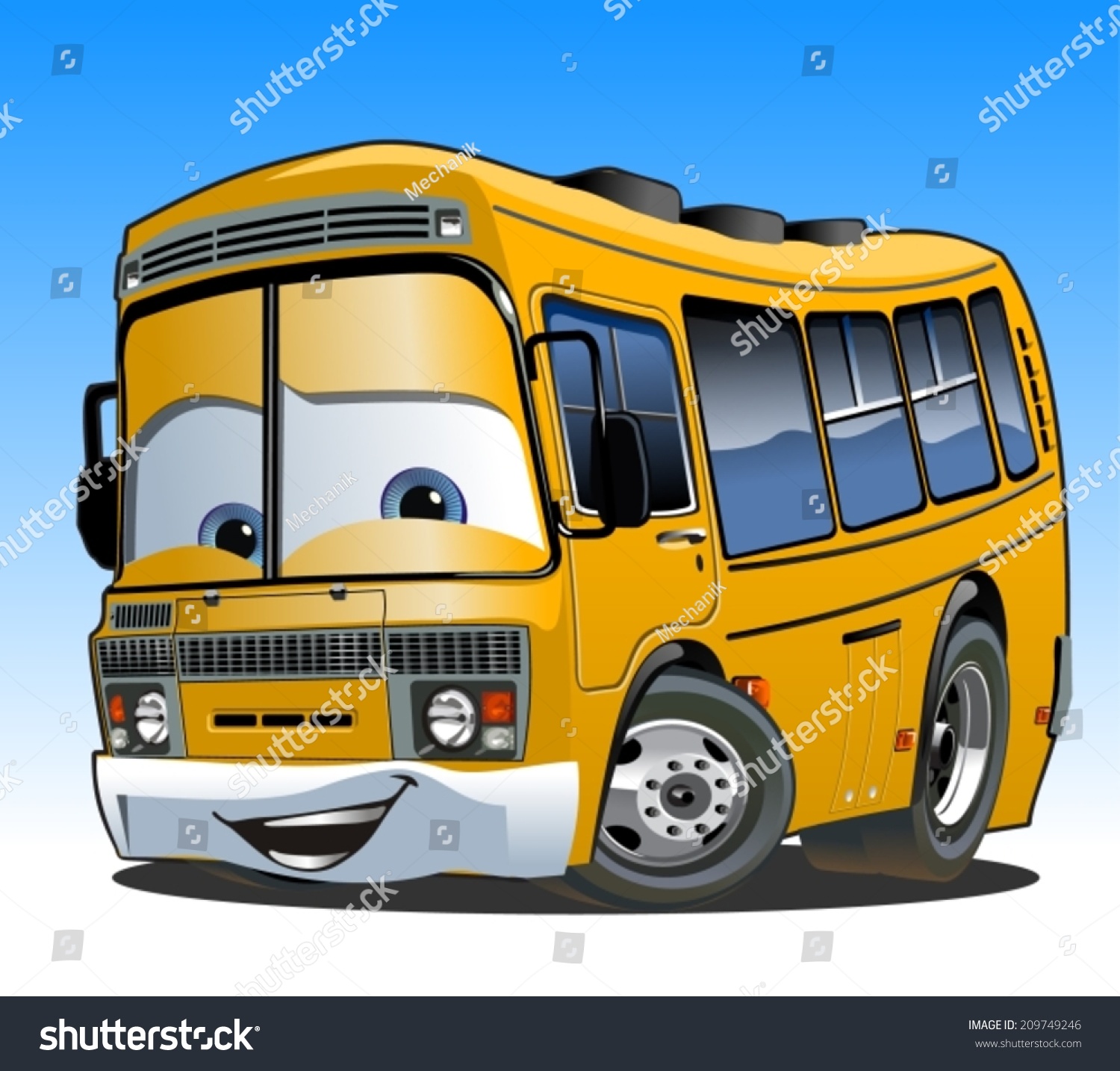 Cartoon School Bus Available Eps10 Vector Stock Vector 209749246 ...