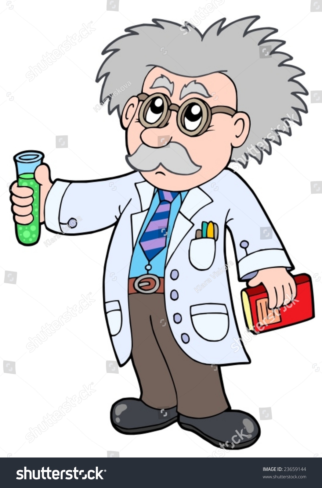 Cartoon Scientist Vector Illustration Stock Vector 23659144 - Shutterstock