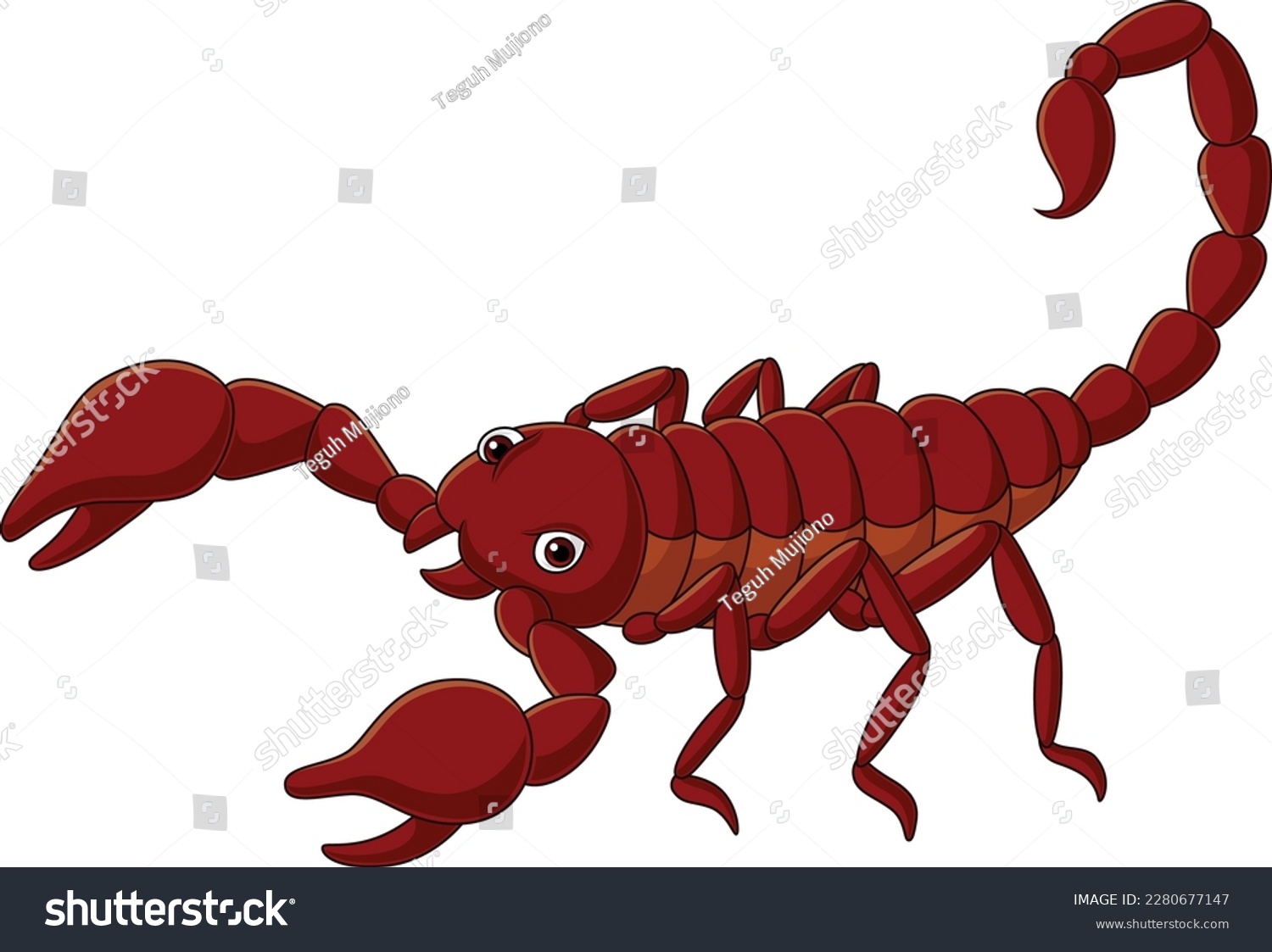 SVG of Cartoon scorpion on white background svg