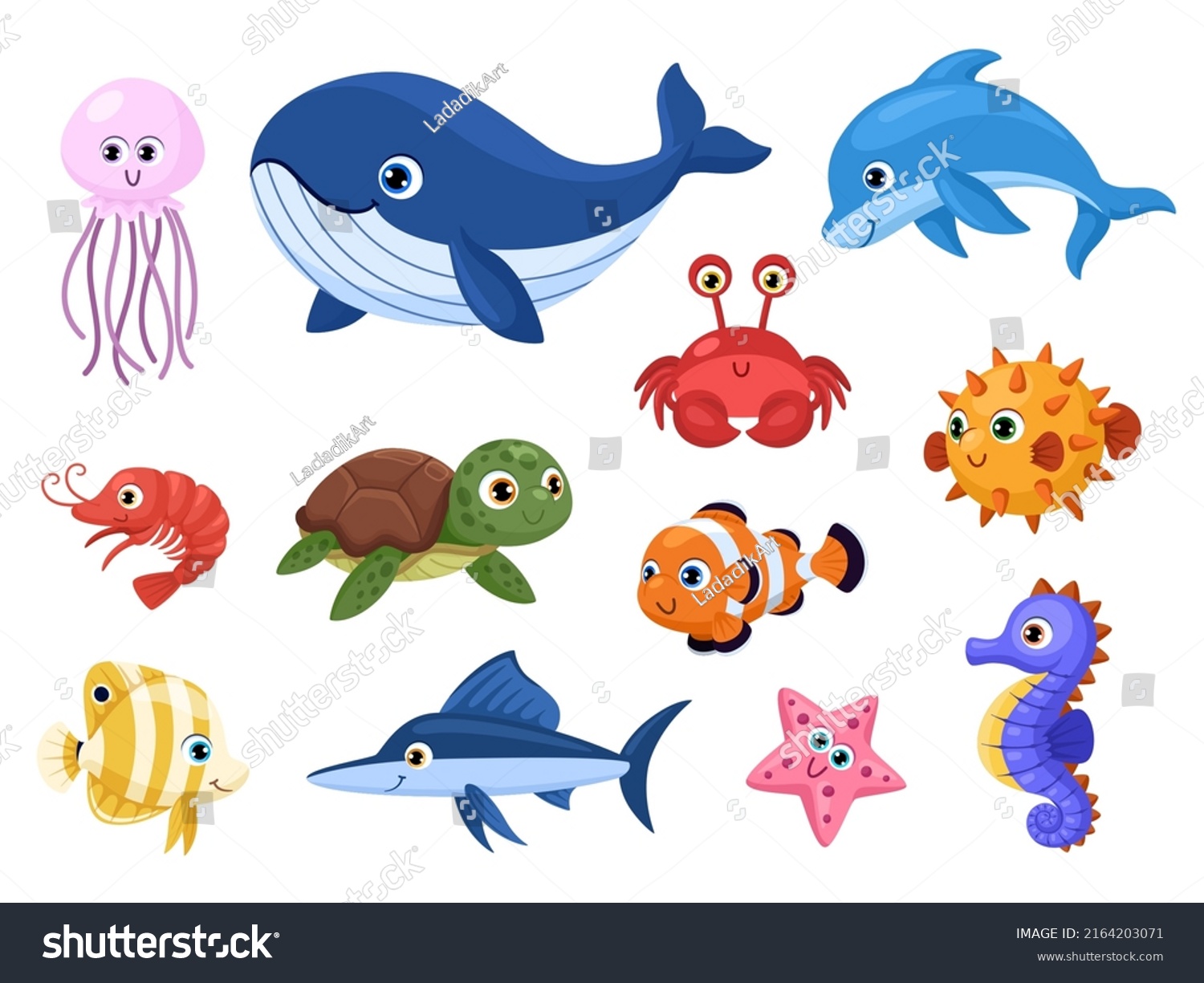 Cartoon Sea Animal Tropical Ocean Animals Stock Vector Royalty Free cartoon-sea-animal-tropical-ocean-animals-stock-vector-royalty-free