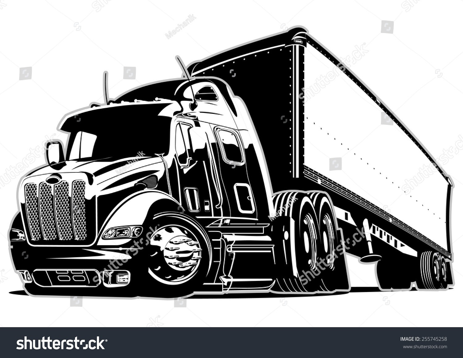 Free Free 345 Simple Semi Truck Svg SVG PNG EPS DXF File