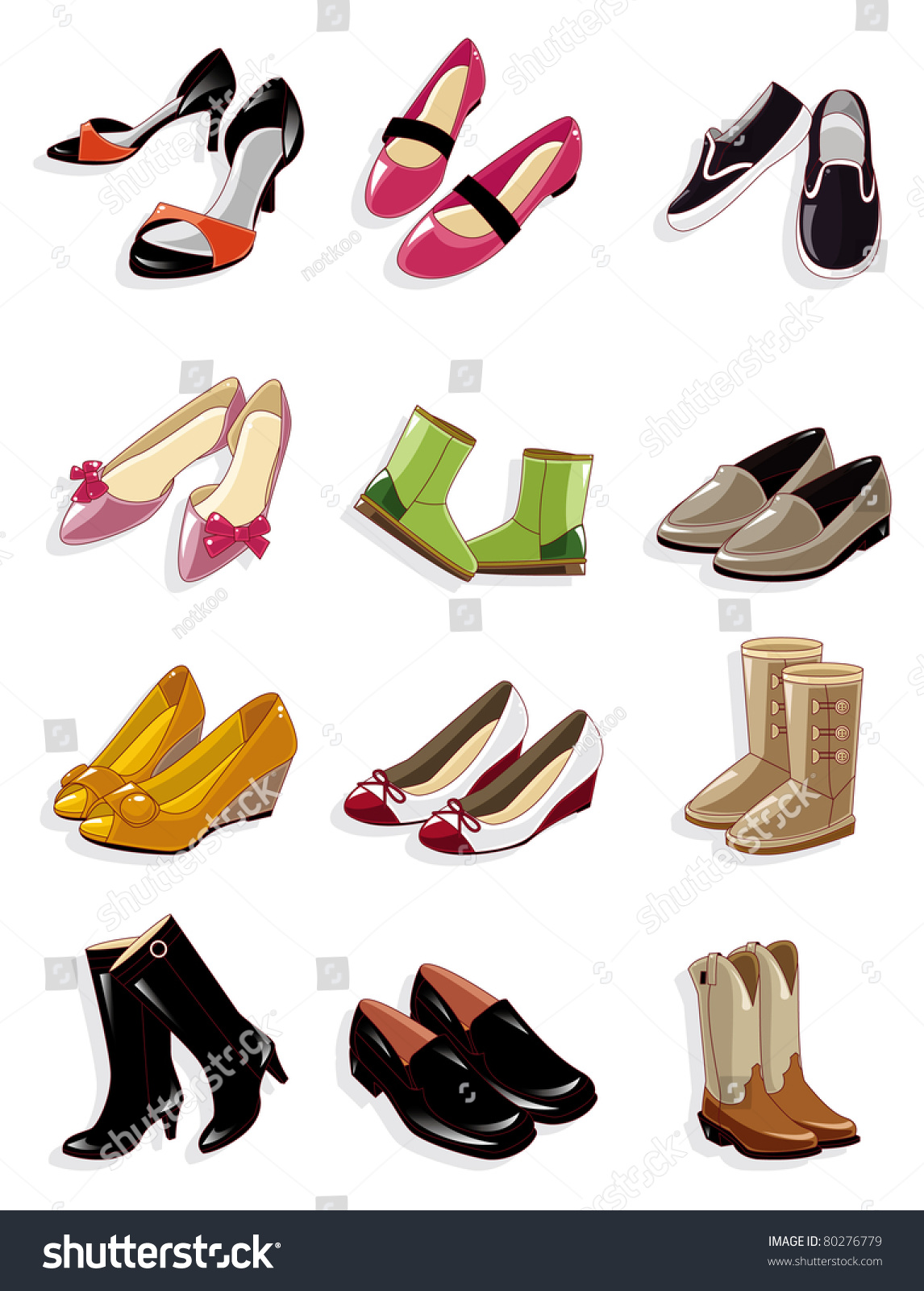 Cartoon Shoes Icon Stock Vector Illustration 80276779 : Shutterstock