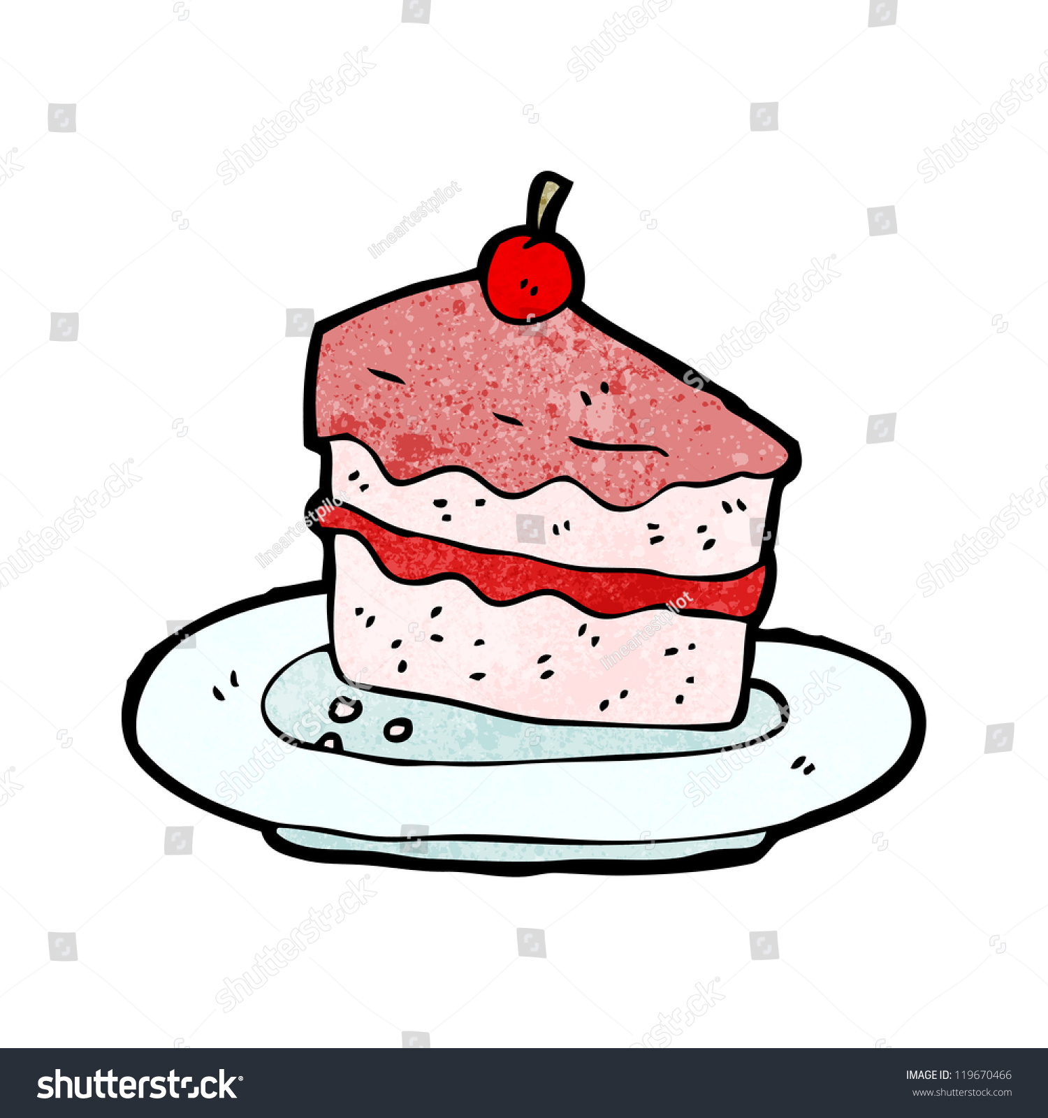 Cartoon Slice Cake Stock Vector (Royalty Free) 119670466 - Shutterstock