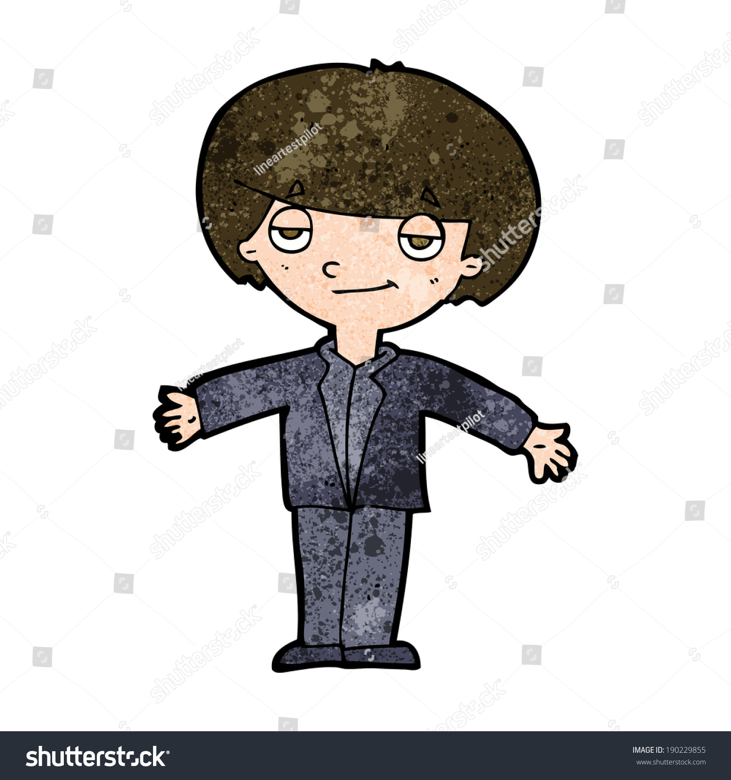 niño de engaño de dibujos animados: vector de stock (libre de regalías ...