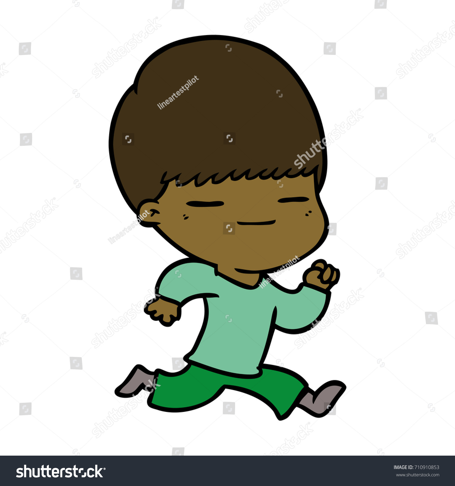 niño de engaño de dibujos animados: vector de stock (libre de regalías ...