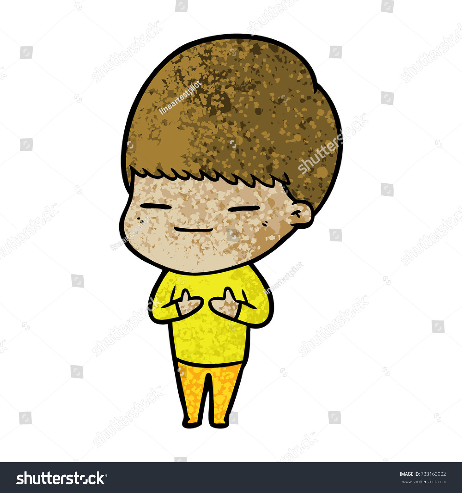 niño de engaño de dibujos animados: vector de stock (libre de regalías ...