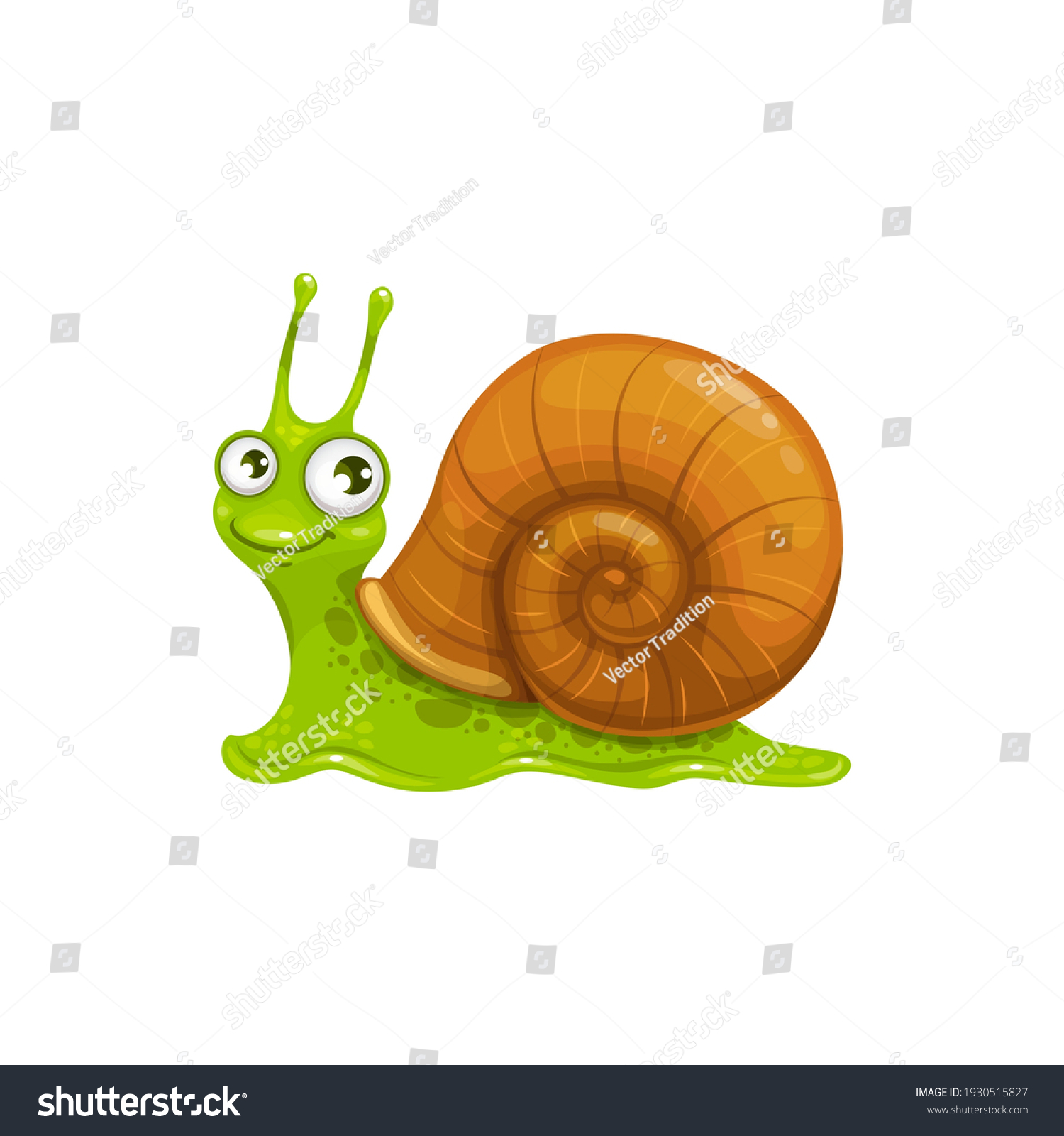 Cartoon Snail Vector Icon Funny Cochlea Stock Vector (Royalty Free ...