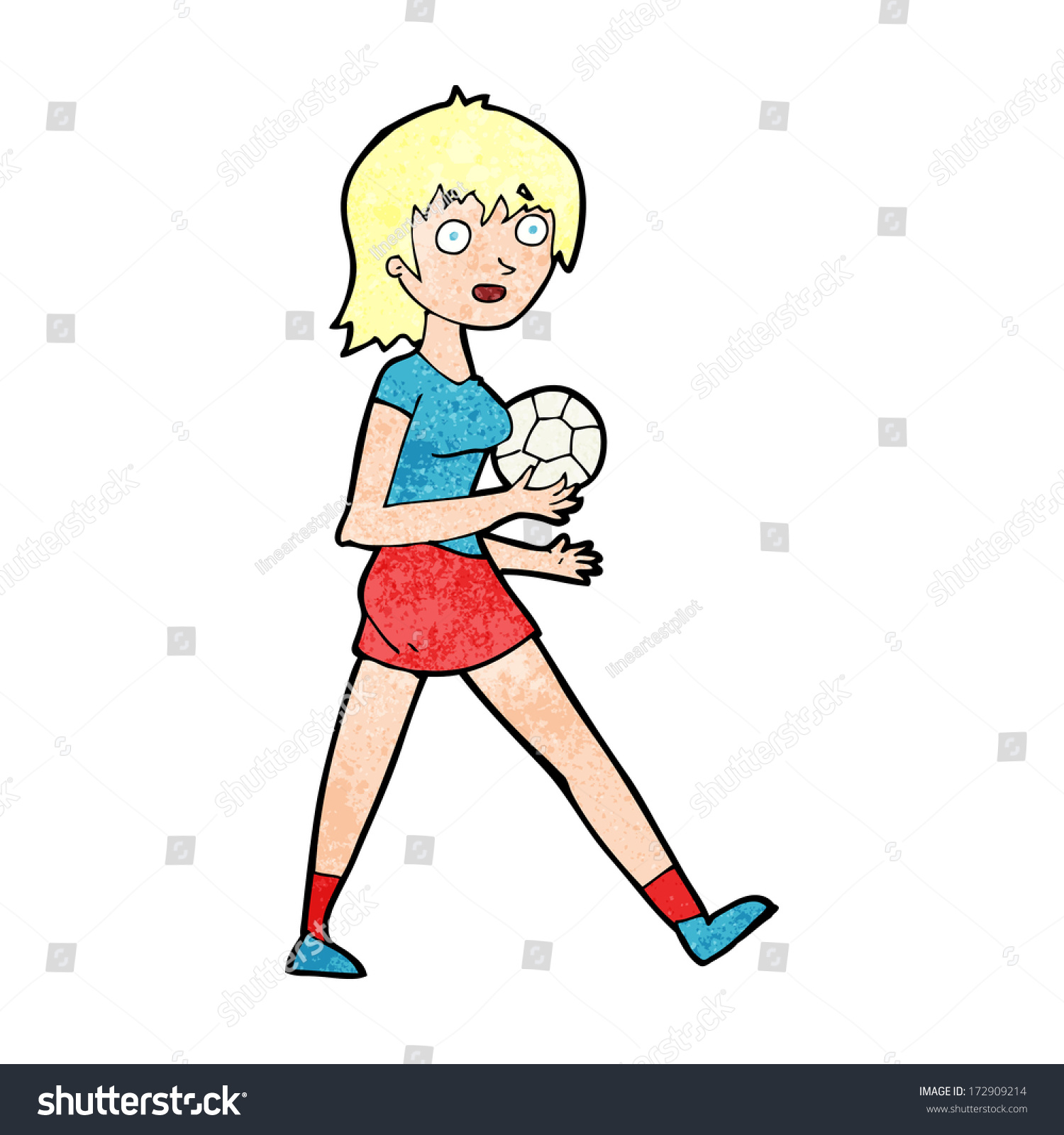 Cartoon Soccer Girl Stock Vector Royalty Free 172909214 Shutterstock