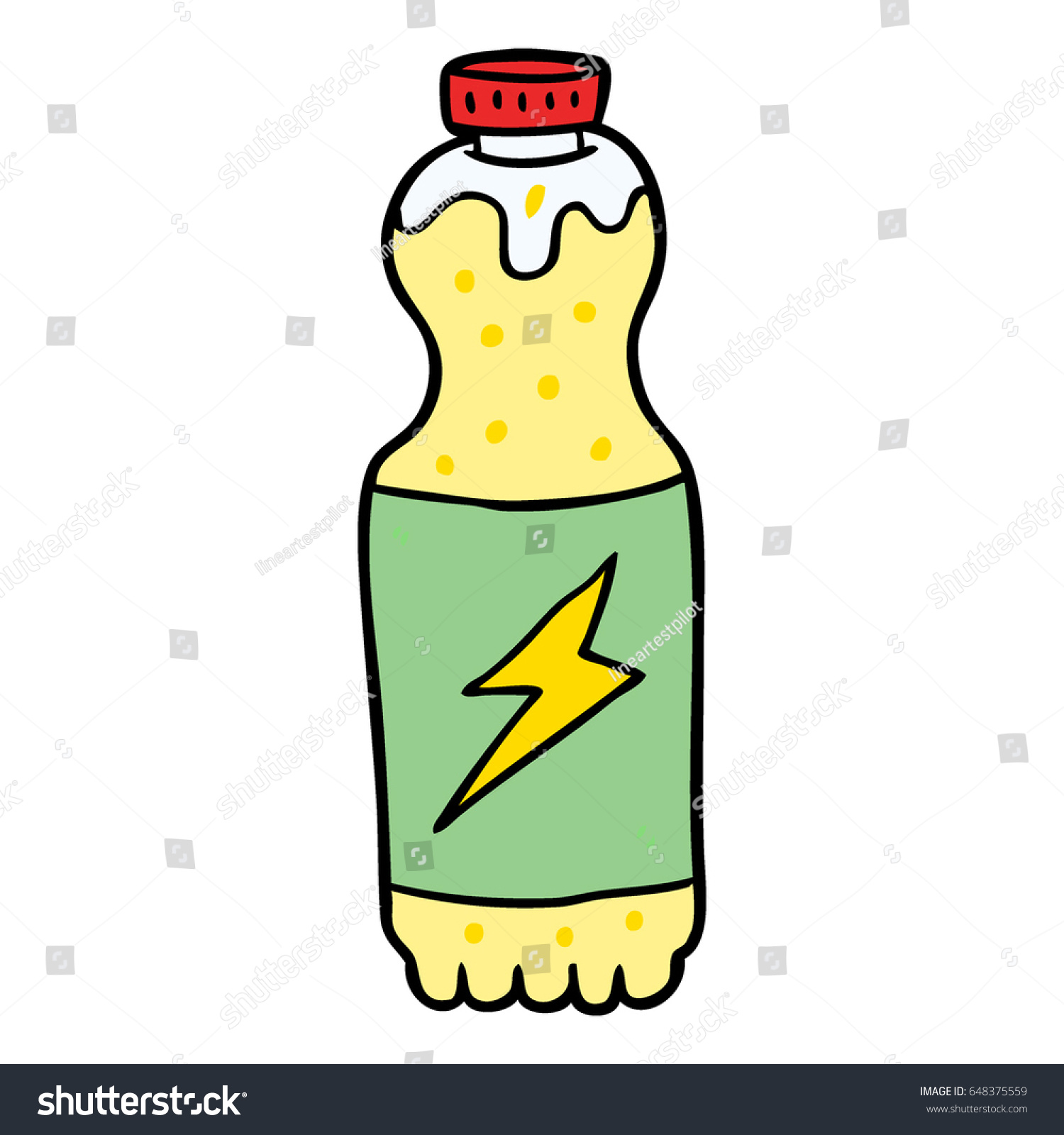 Cartoon Soda Bottle Stock Vector (Royalty Free) 648375559 Shutterstock