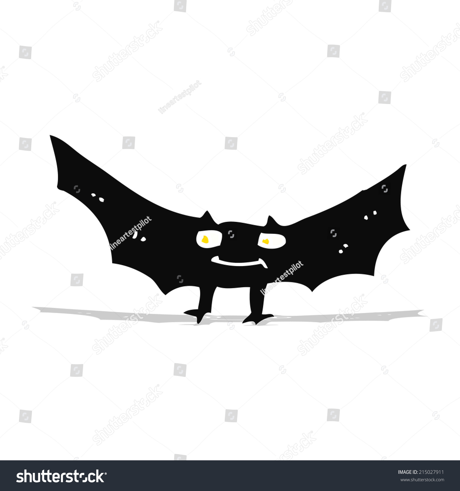 Cartoon Spooky Vampire Bat Stock Vector Illustration 215027911