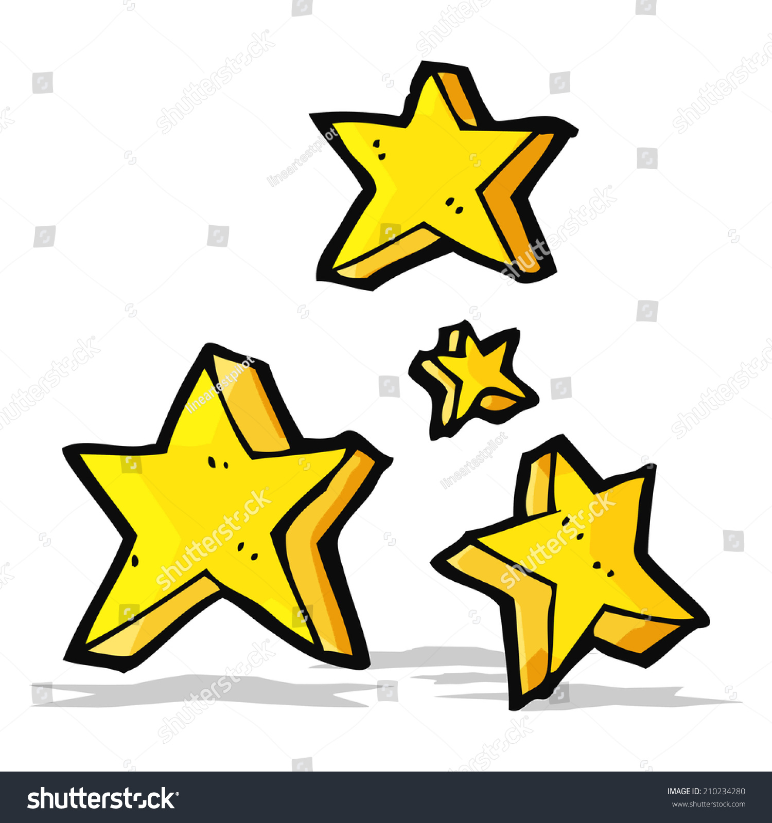 Cartoon Stars Stock Vector 210234280 Shutterstock