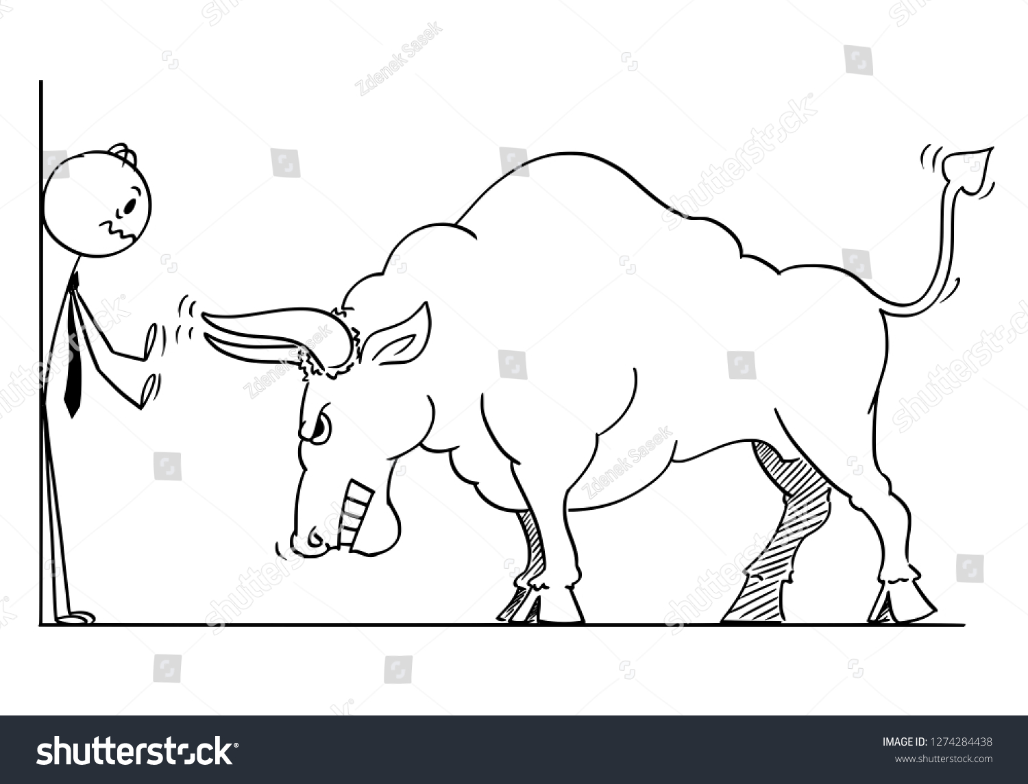 Cartoon Stick Man Drawing Conceptual Illustration Stock Vector Royalty Free 1274284438 4998