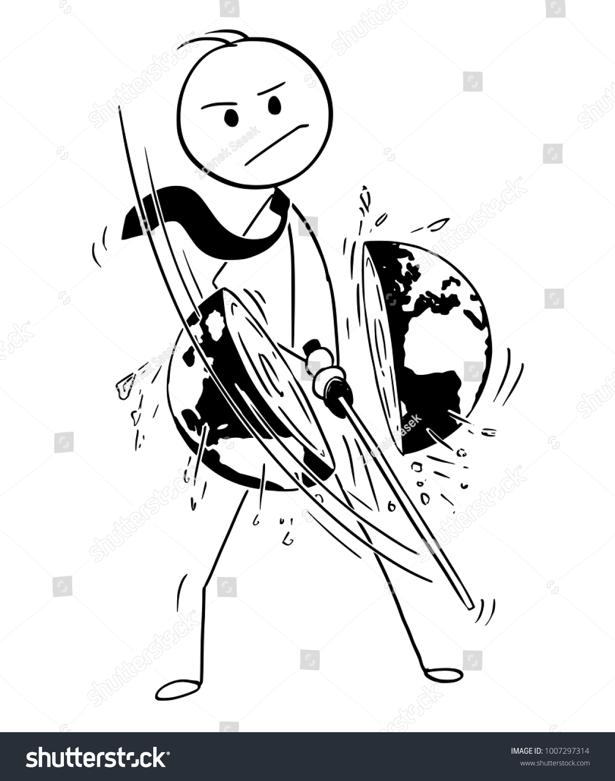 Cartoon Stick Man Drawing Conceptual Illustration Stock Vector Royalty Free 1007297314 8193