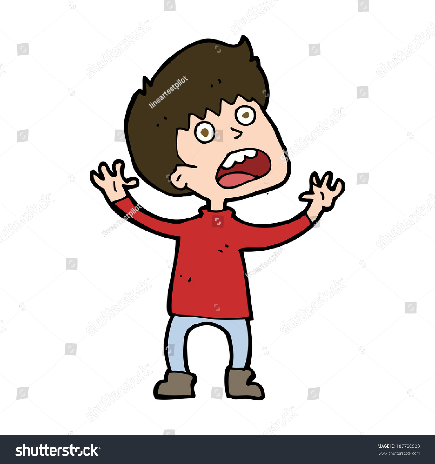 Cartoon Stressed Boy Stock Vector (Royalty Free) 187720523 | Shutterstock