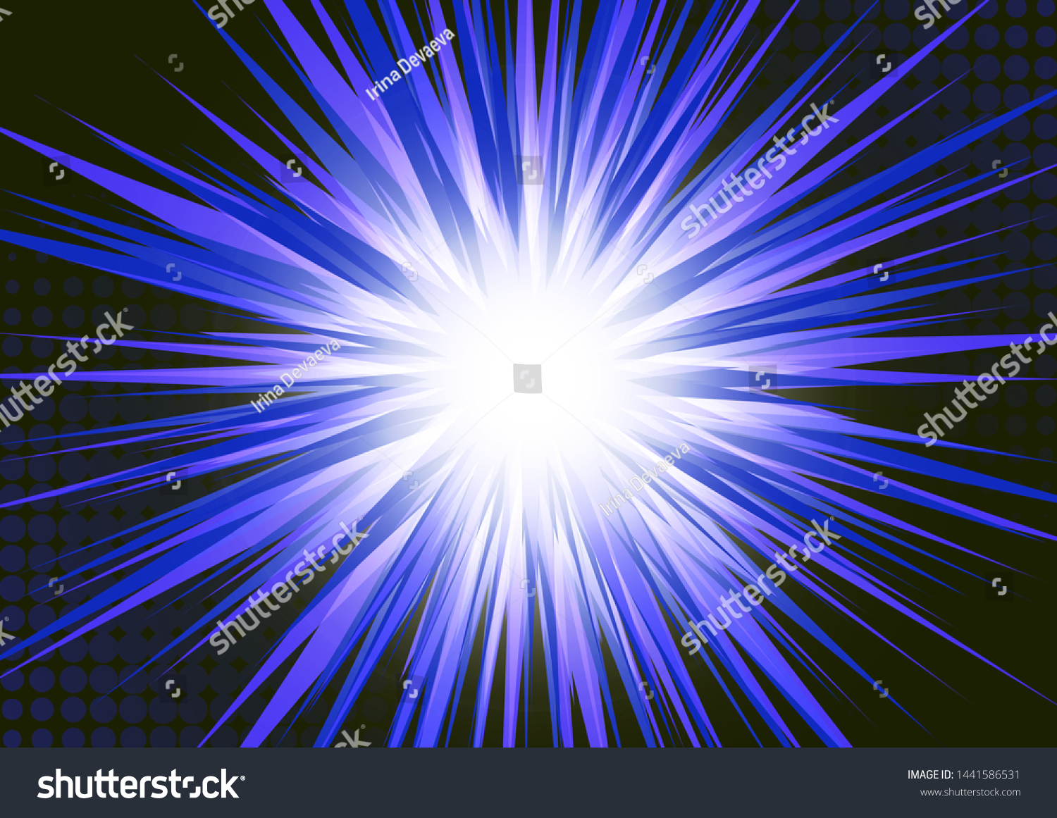 Cartoon Style Flash Boom Effect Explosion Stock Vector (Royalty Free