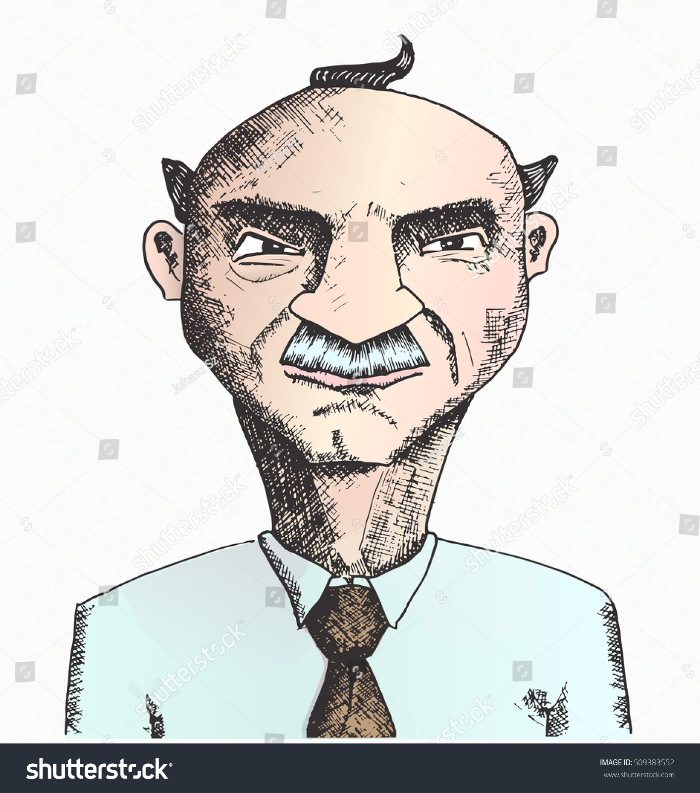 Cartoon Style Illustration Strict Male Character Image Vectorielle De Stock Libre De Droits 8430