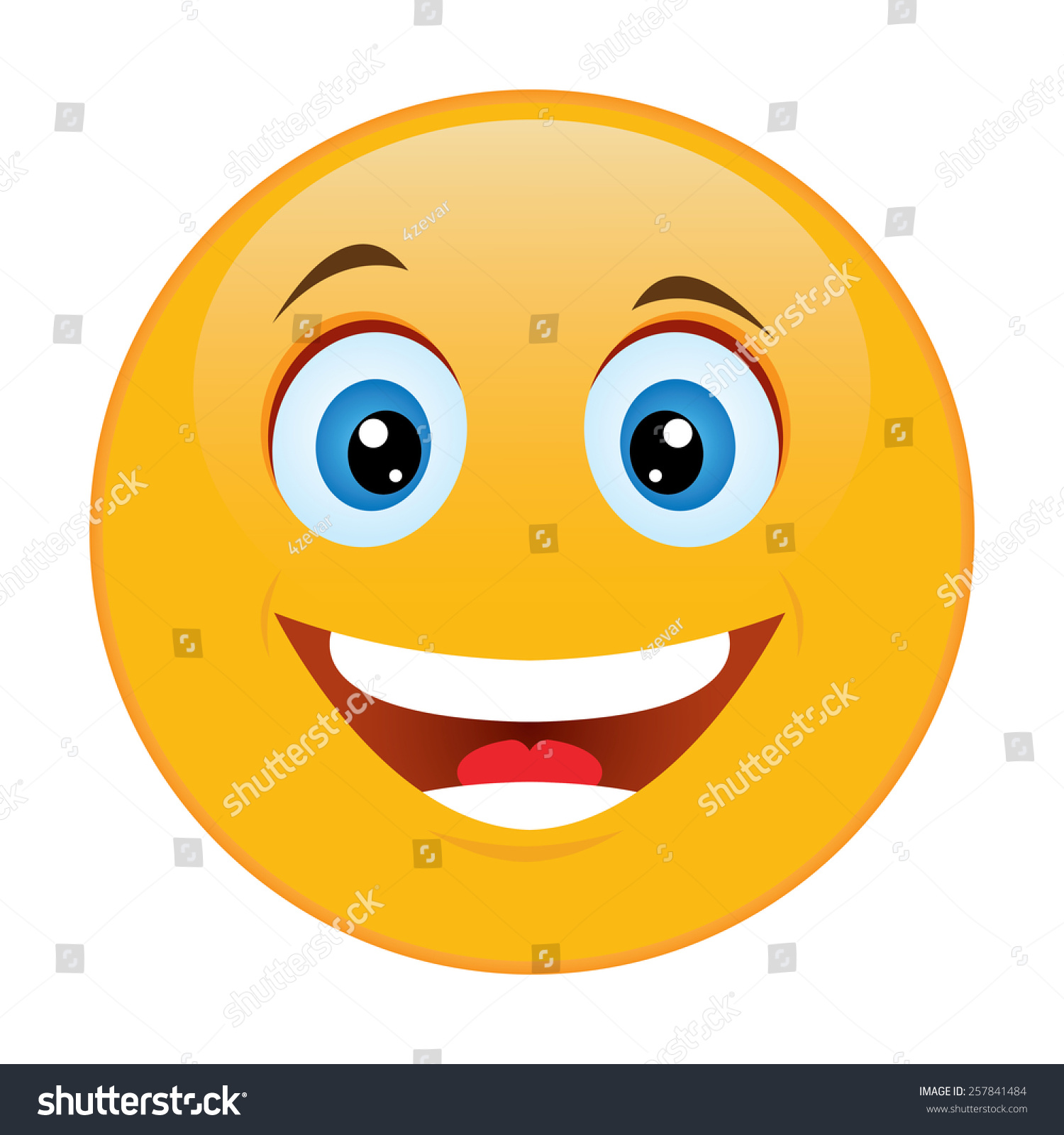 Cartoon Style Smiles Stock Vector Illustration 257841484 : Shutterstock