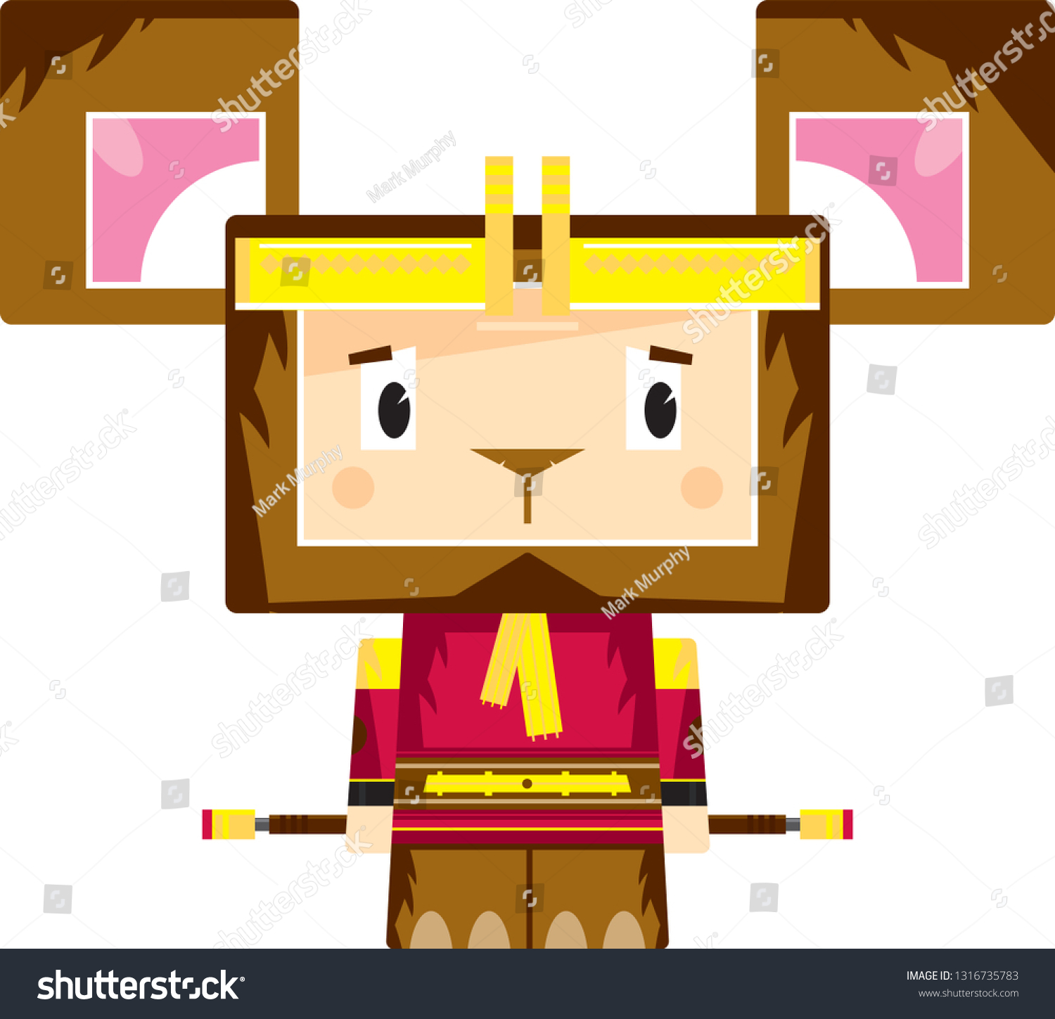 Cartoon Sun Wukong Mythical Monkey King Stock Vector Royalty Free