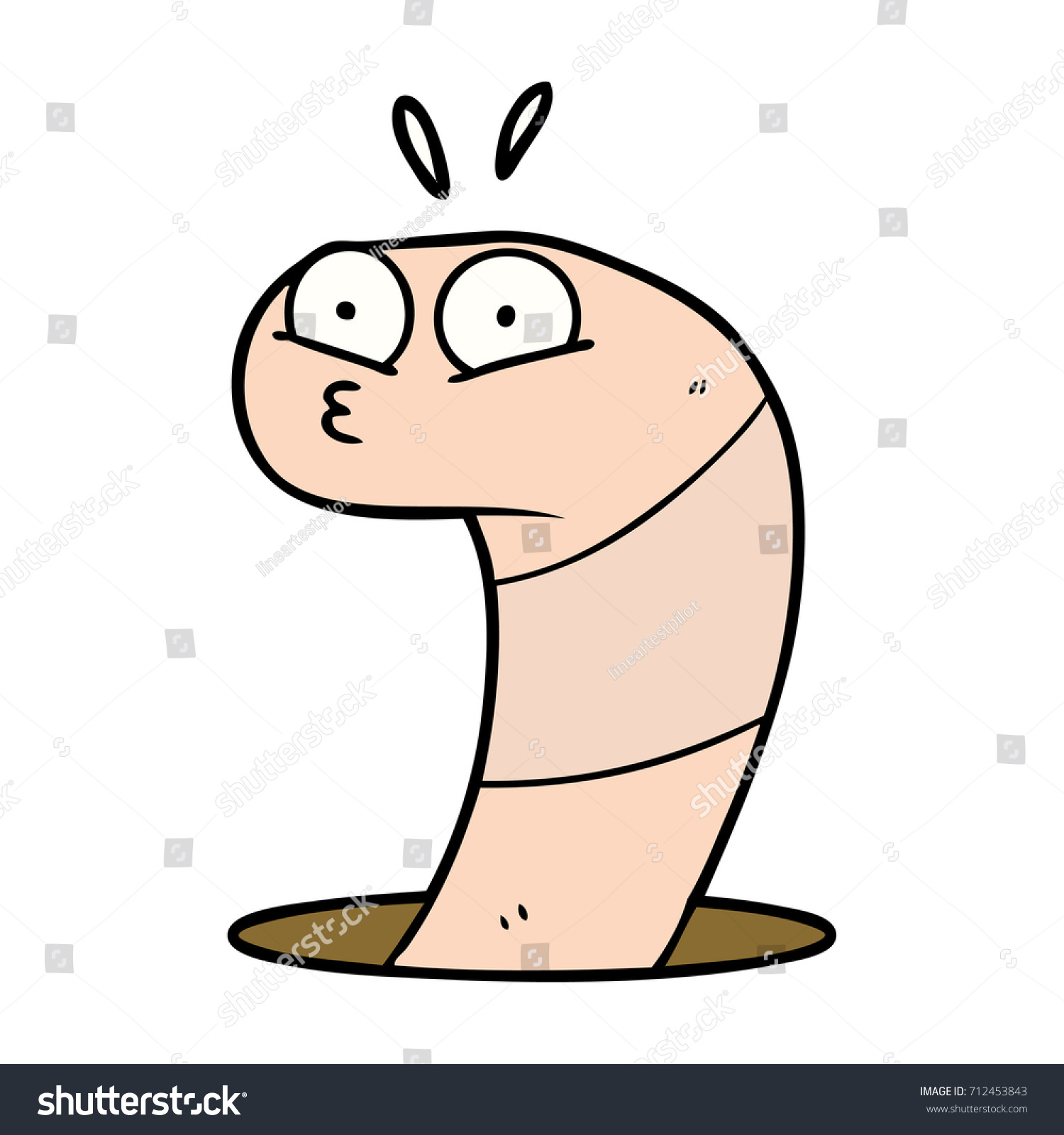 Cartoon Surprised Worm Stock Vector (Royalty Free) 712453843 | Shutterstock