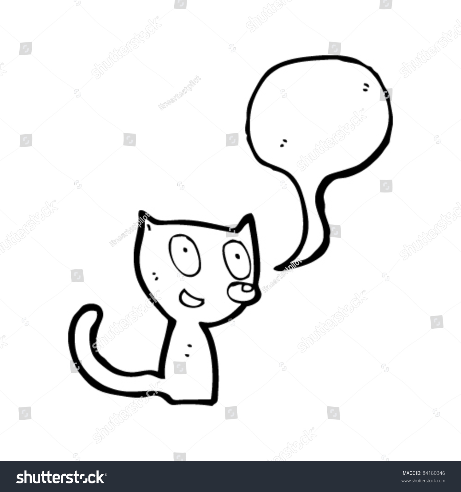 Cartoon Talking Cat Stock Vector (Royalty Free) 84180346 | Shutterstock