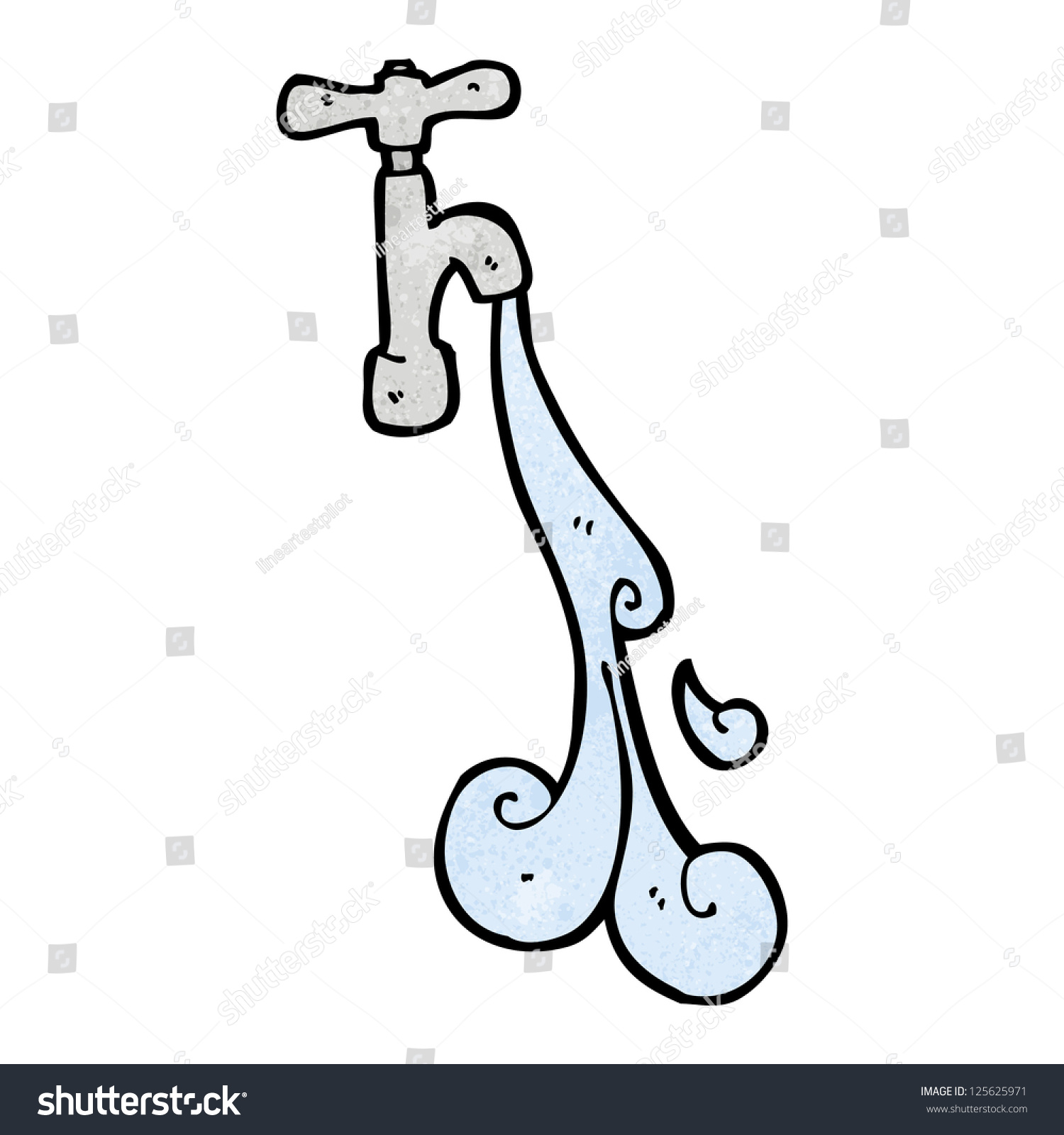 Cartoon Tap Pouring Stock Vector (Royalty Free) 125625971 | Shutterstock