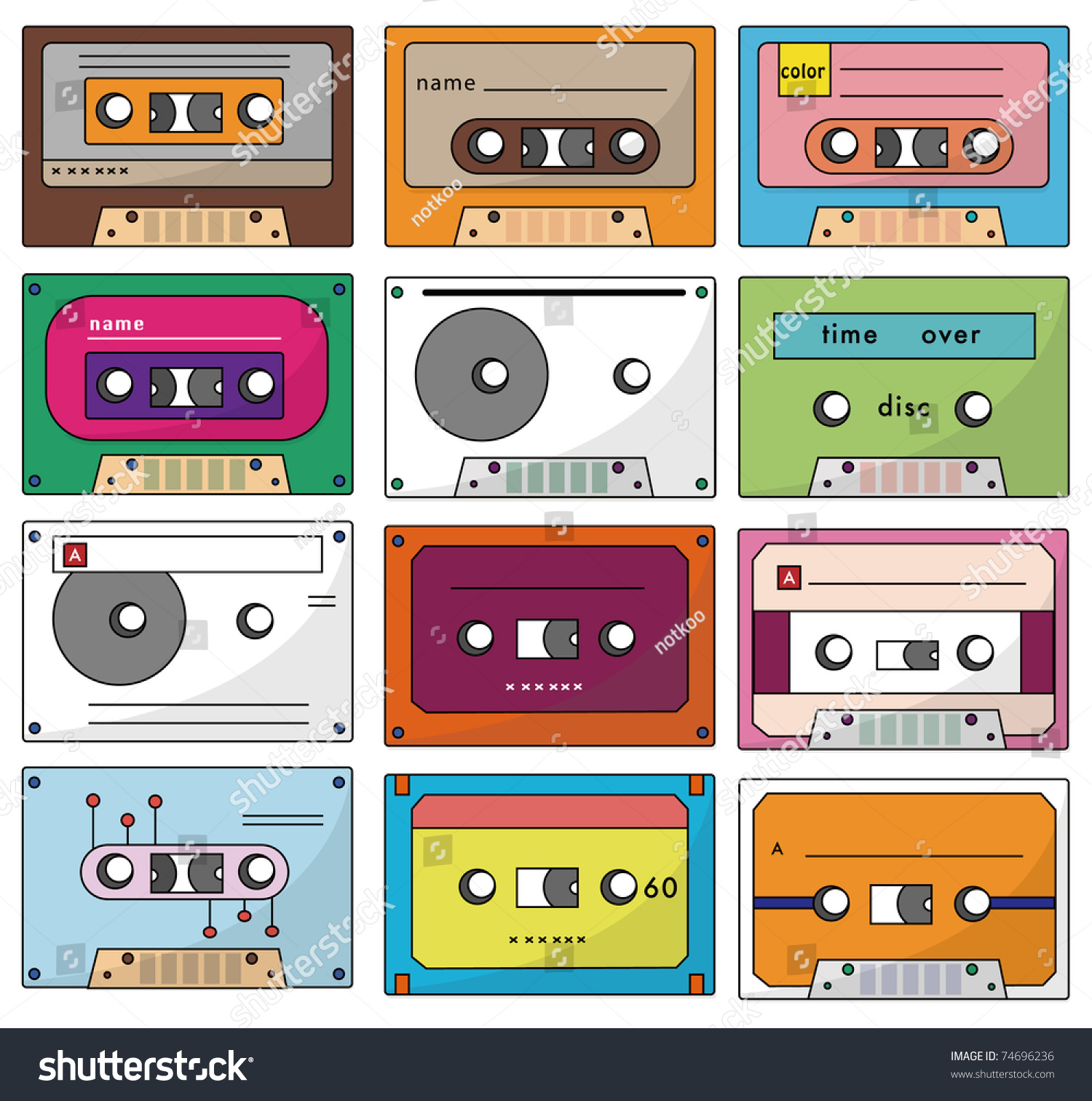 Cartoon Tape Icon Stock Vector 74696236 - Shutterstock