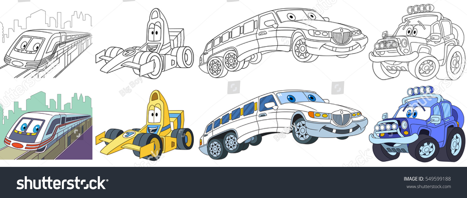 Download Cartoon Transport Set Collection Vehicles Electric Stock Vector 549599188 - Shutterstock