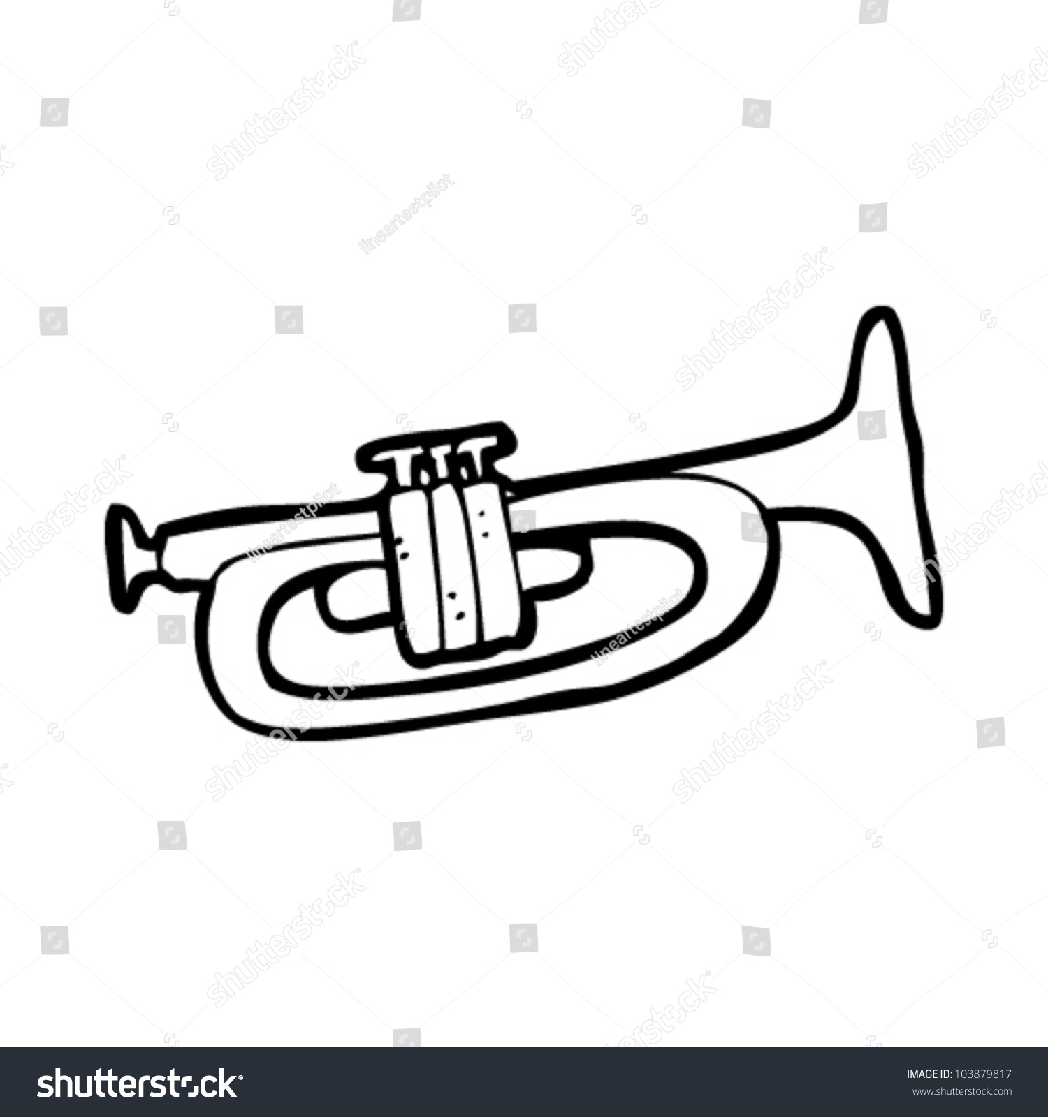 Cartoon Trumpet Stock Vector 103879817 - Shutterstock