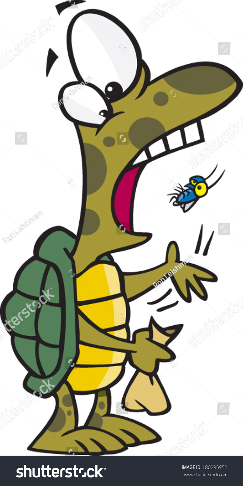 Cartoon Turtle Eating Candy Stock Vector Royalty Free 180295952