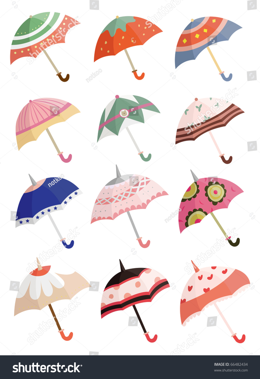 Cartoon Umbrella Stock Vector Illustration 66482434 : Shutterstock