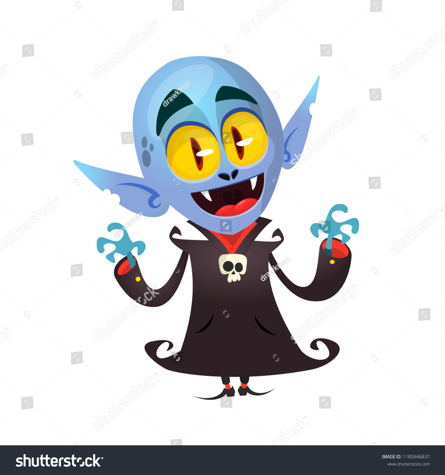 Cartoon Vampire Character Design Carboard Standee Stock Vector (Royalty ...