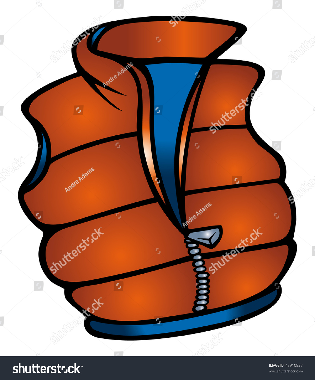 Cartoon Vector Illustration Lifeguard Vest - 43910827 : Shutterstock