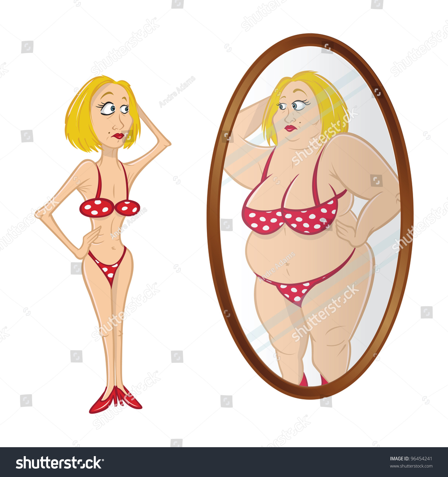 Anorexia, cartoon