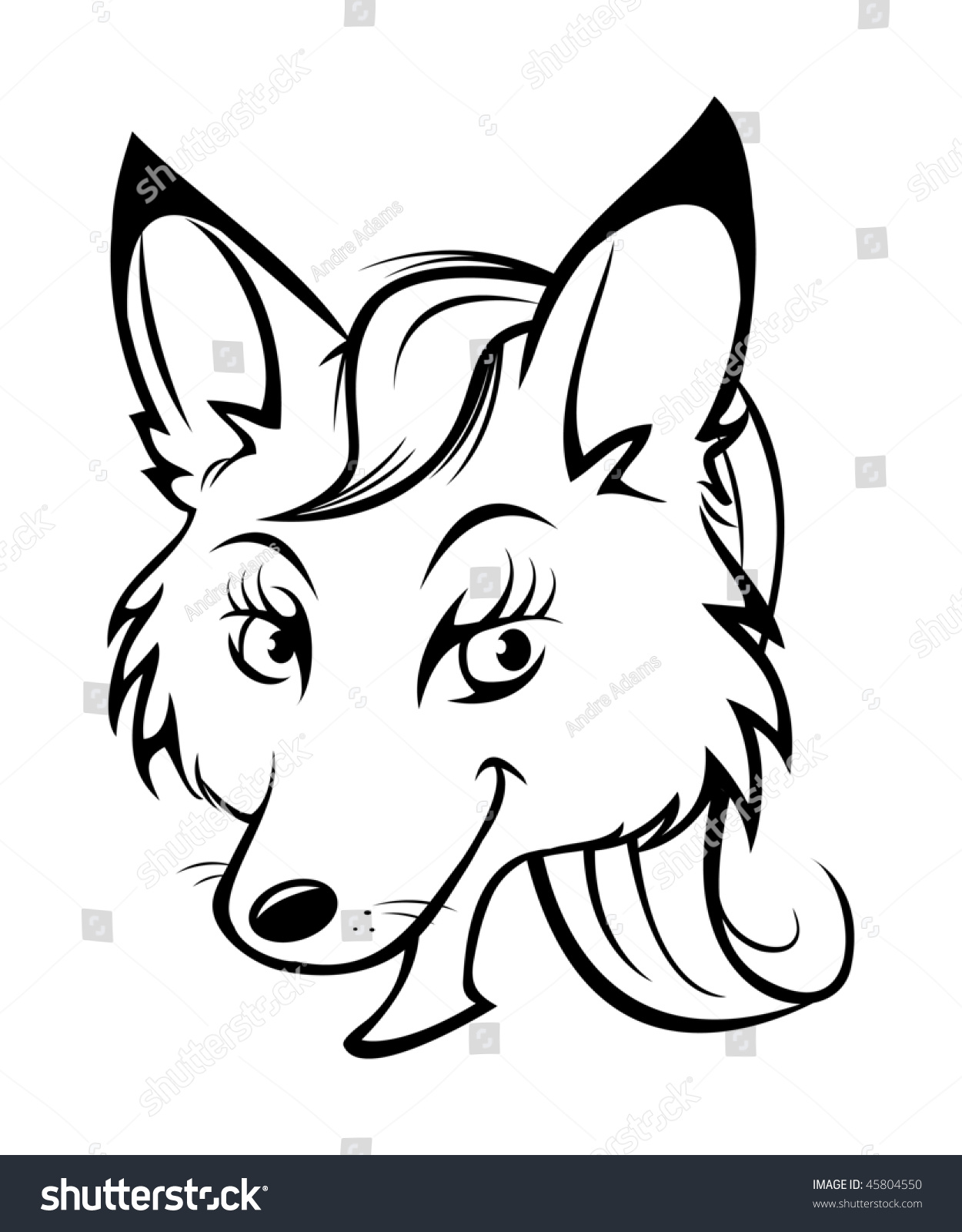 cartoon vector outline illustration sexy fox stock vector royalty free 45804550 https www shutterstock com image vector cartoon vector outline illustration sexy fox 45804550