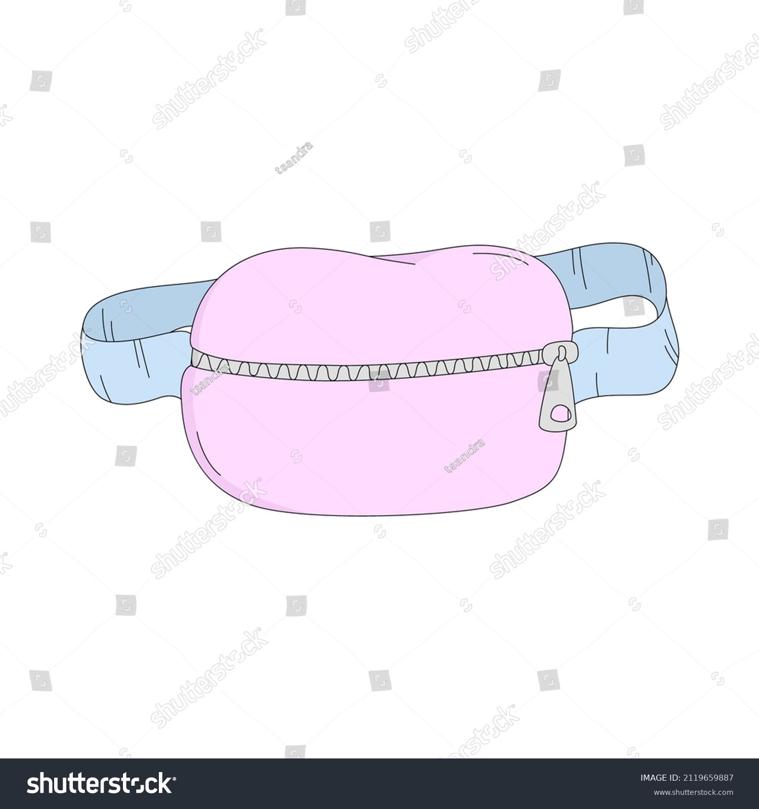 Cartoon Waist Bag Vector Illustration Fanny Stock Vector (Royalty Free ...