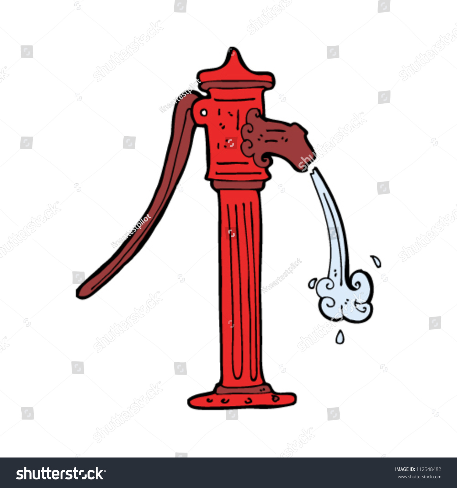 Cartoon Water Pump Stock Vector Illustration 112548482 : Shutterstock