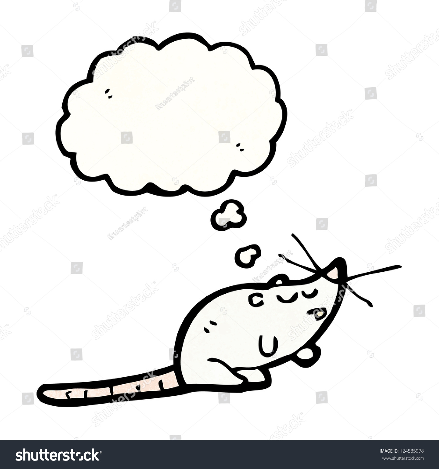 Cartoon White Mouse Stock Vector (Royalty Free) 124585978