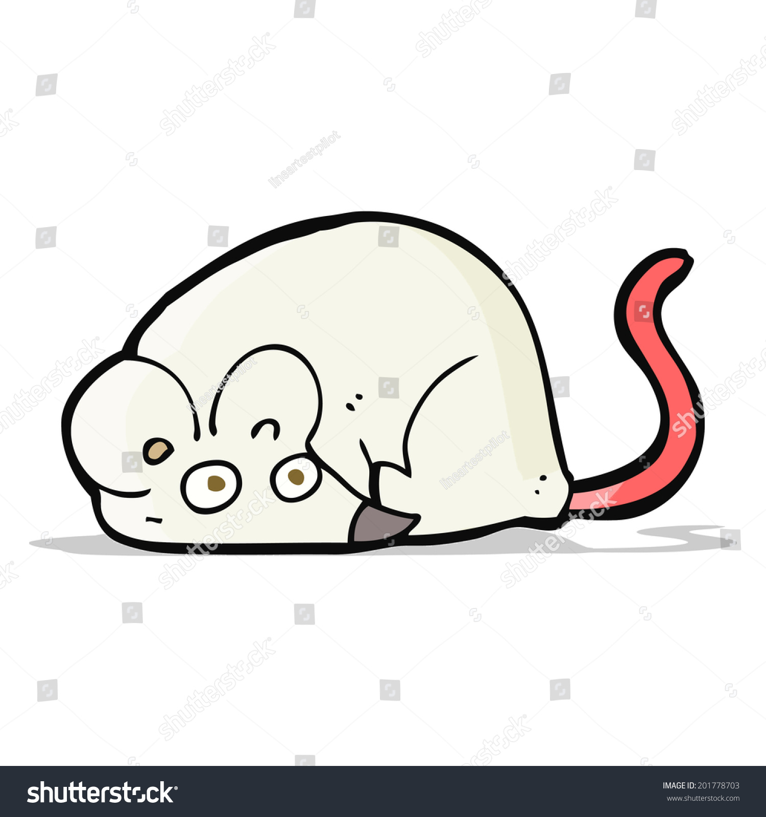 Cartoon White Mouse Stock Vector (Royalty Free) 201778703