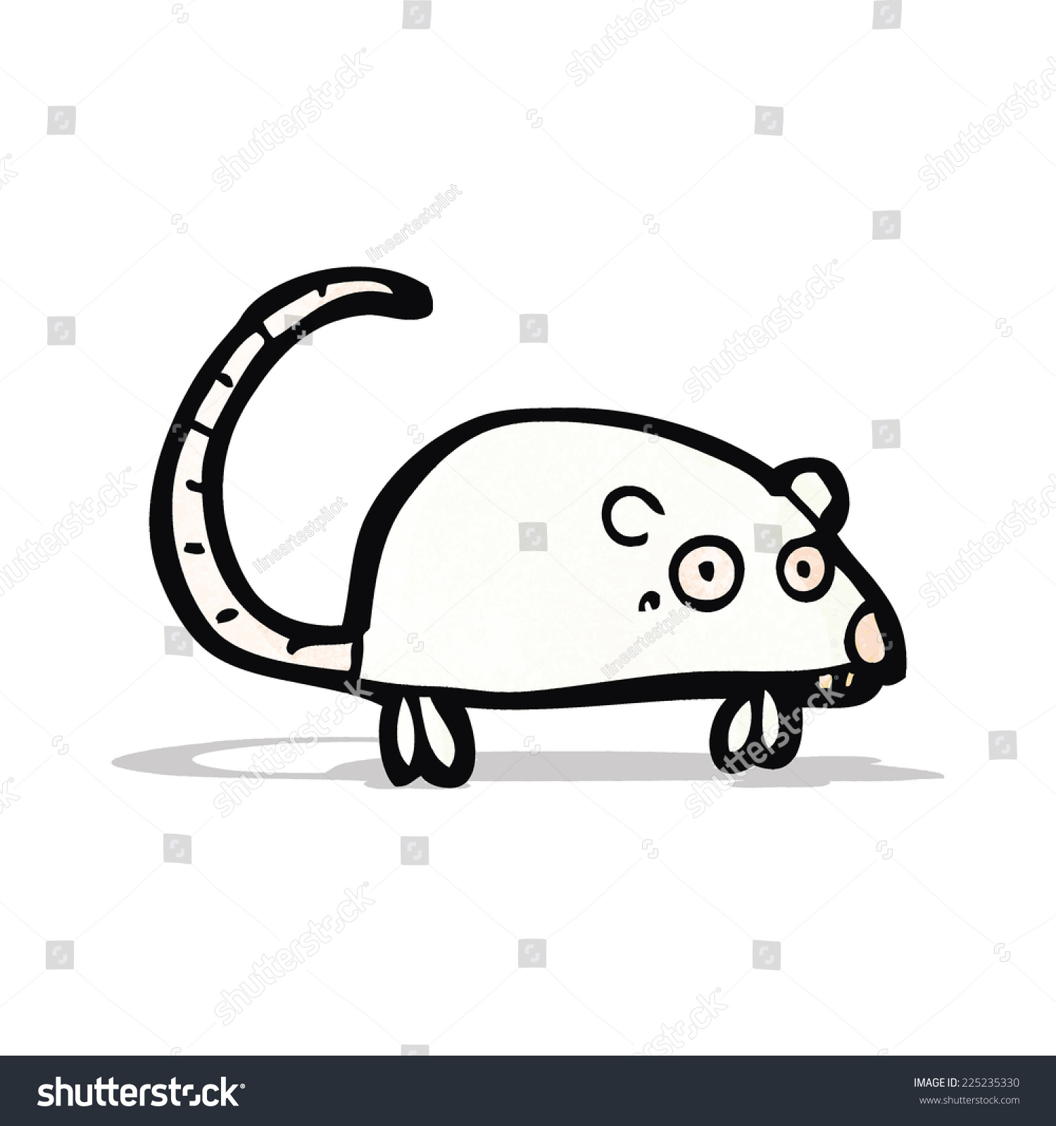 Cartoon White Mouse Stock Vector (Royalty Free) 225235330