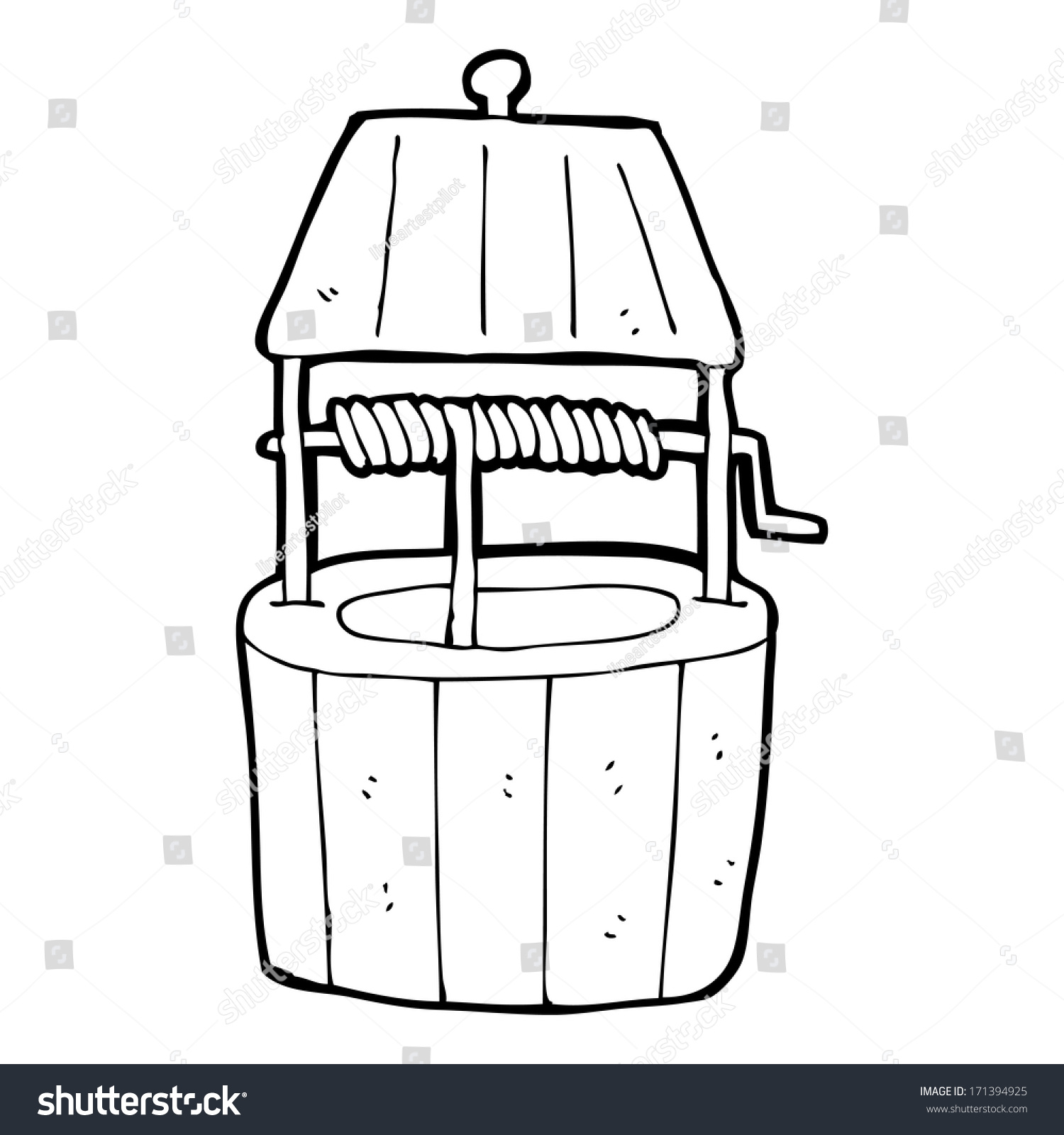 Cartoon Wishing Well Stock Vector 171394925 - Shutterstock