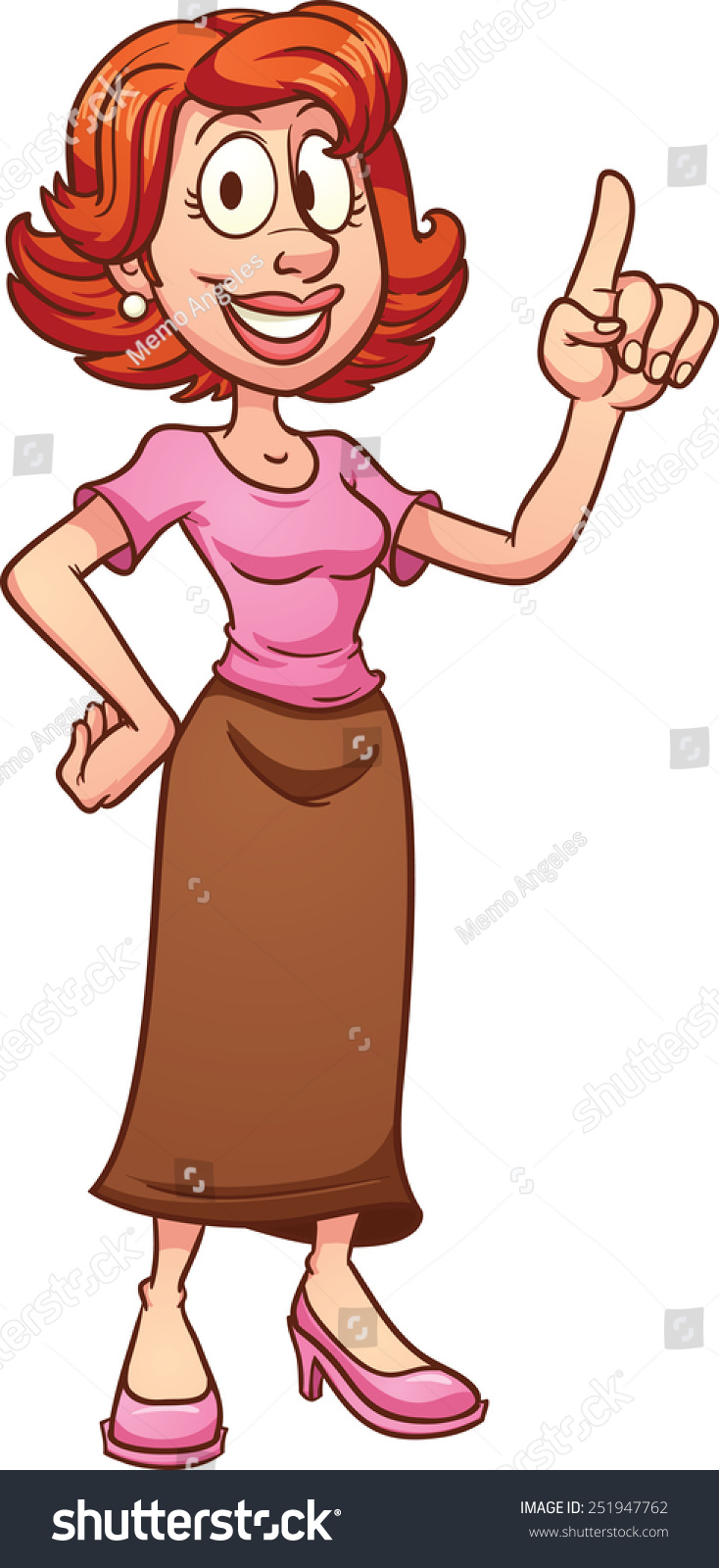 Cartoon Woman Vector Clip Art Illustration Stock Vector (Royalty Free