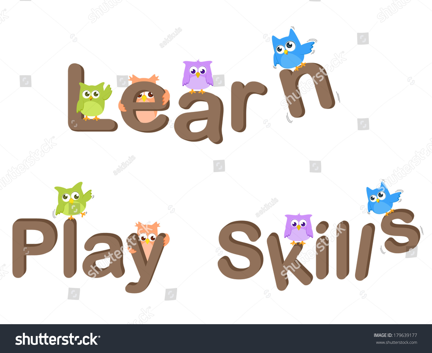 Cartoon Words Preschool Stock Vector (Royalty Free) 179639177