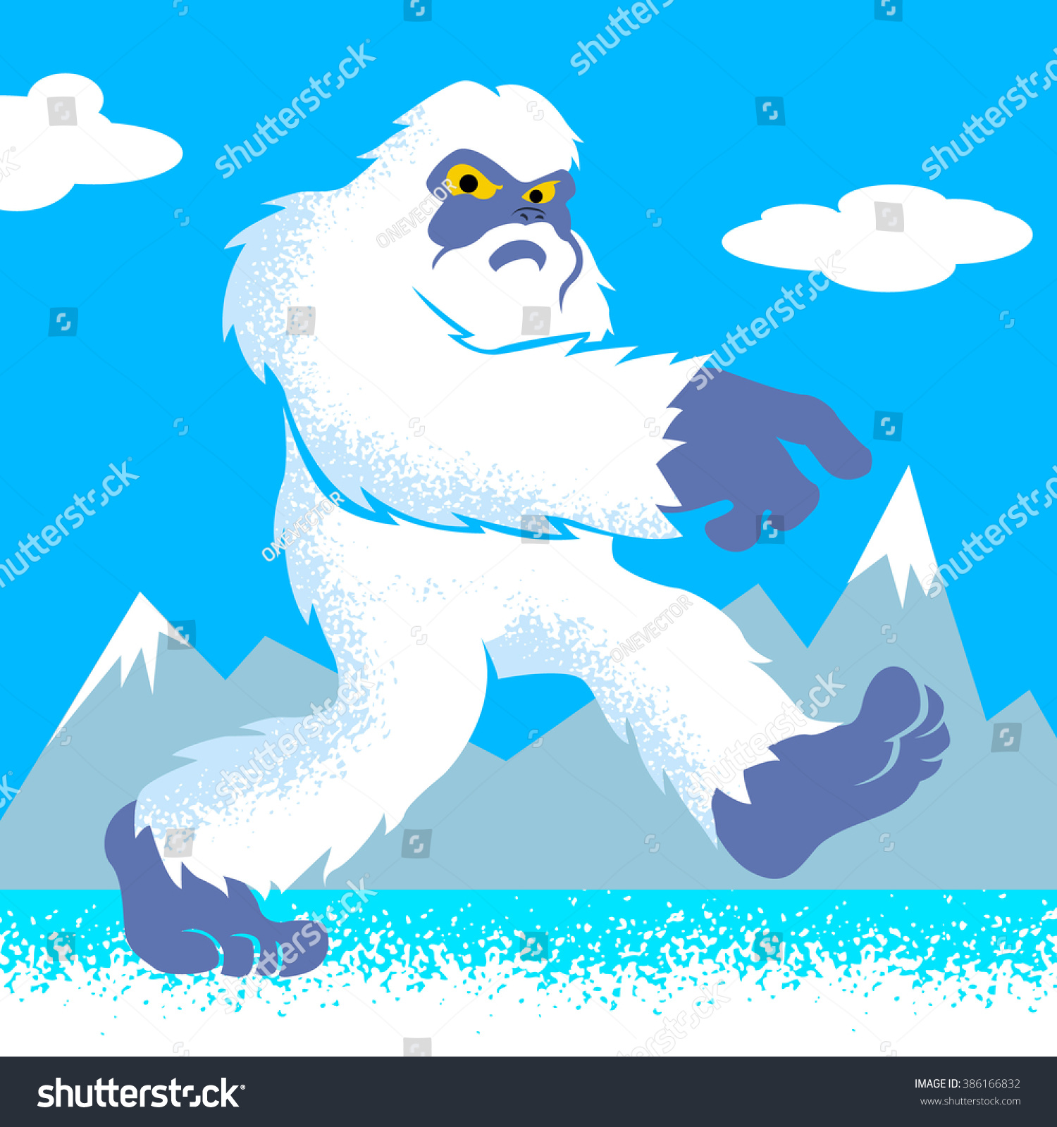 Cartoon Yeti Stock Vector 386166832 - Shutterstock