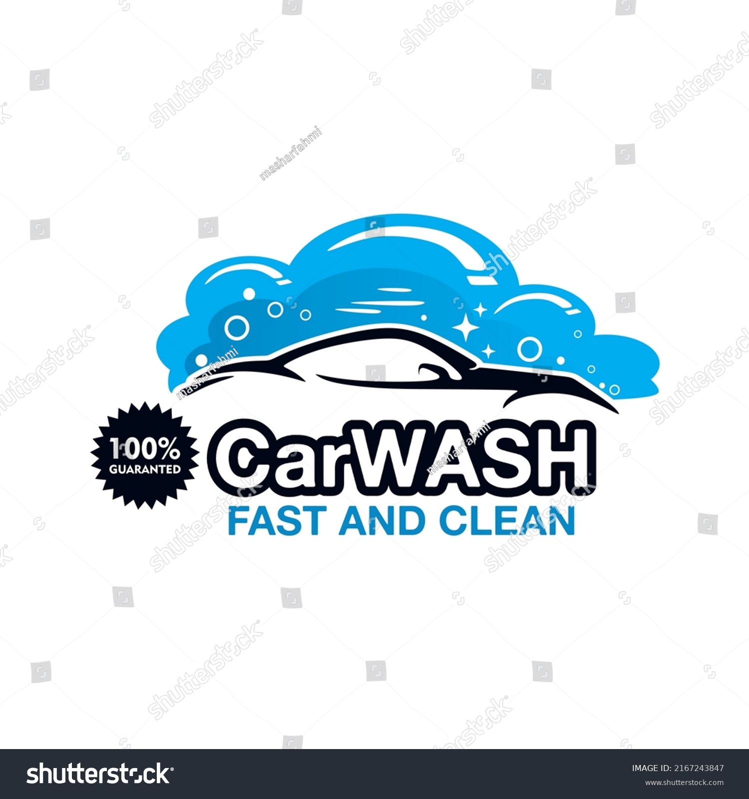 Carwash Logo Silhouette Water Bulbs Abstract Stock Vector (Royalty Free ...